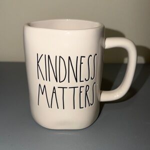 Rae Dunn White Mug with Black 'KINDNESS MATTERS' Lettering